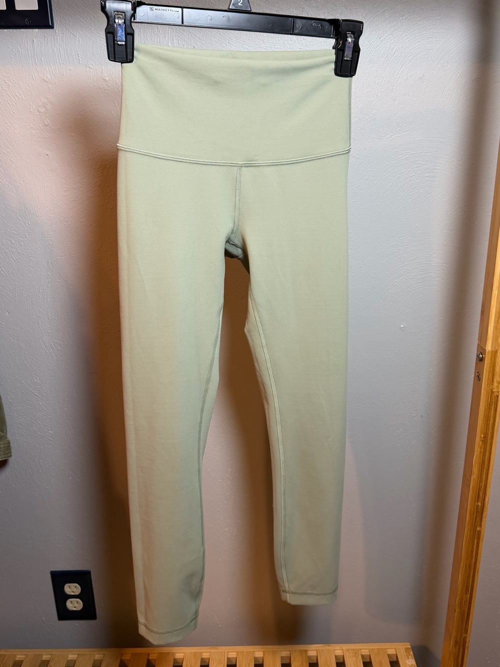 Lululemon Athletica High-Waist Leggings in Light Sage